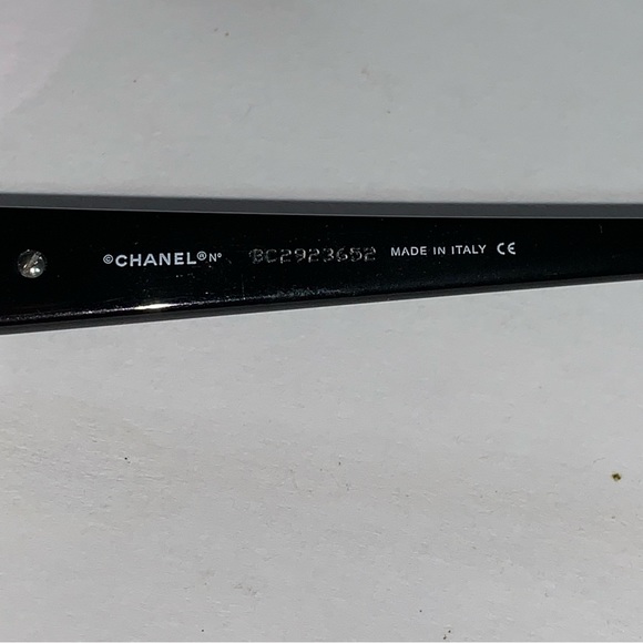 CHANEL two-tone Gray/Black NARROW Rx eyeglass FRAMES w/clamshell case - Picture 7 of 13